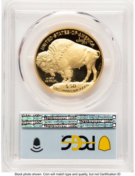 2022-W Proof Gold Buffalo 1 oz FDI Flag 70 PCGS