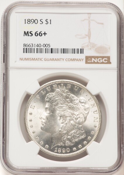 1890-S S$1 NGC Plus 66 NGC