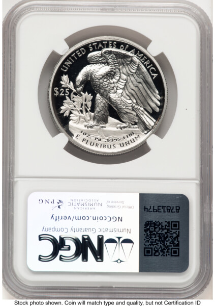 2021-W Palladium Eagle 1 oz, PR Mike Castle 70 NGC