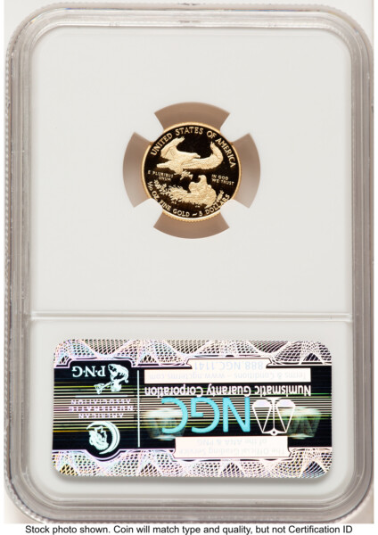 2010-W Proof Gold Eagle 1/10 oz ER Blue 70 NGC