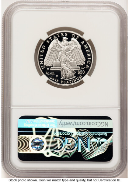 2008-W Proof Platinum Eagle 1/2 oz Anna Cabral 70 NGC