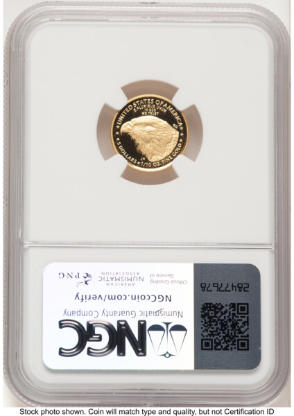 2021-W Type 2 Proof Gold Eagle 1/10 oz Brown Label 70 NGC