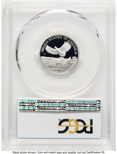 2000-W Proof Platinum Eagle 1/4 oz Blue Gradient 70 PCGS