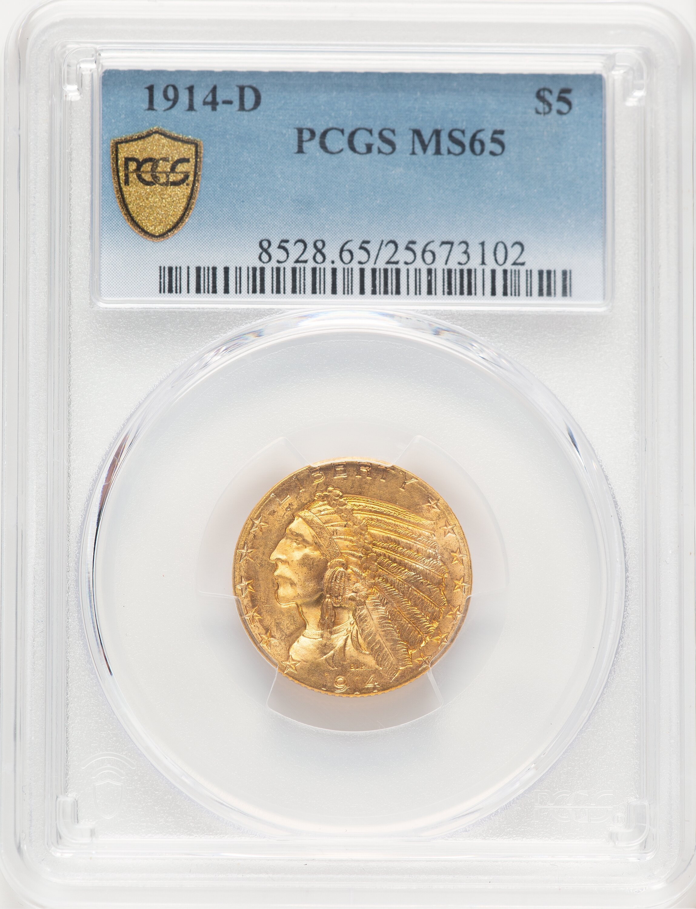 1914-D $5 PCGS Secure 65 PCGS