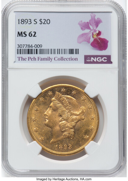 1893-S $20 62 NGC