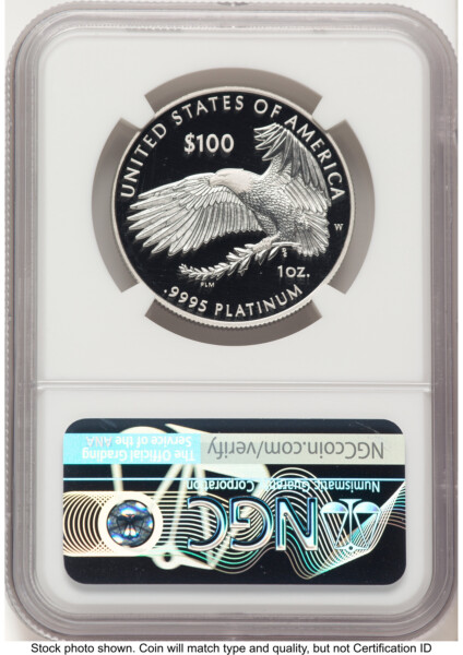 2021-W Proof Platinum Eagle 1 oz FDI John Mercanti 70 NGC