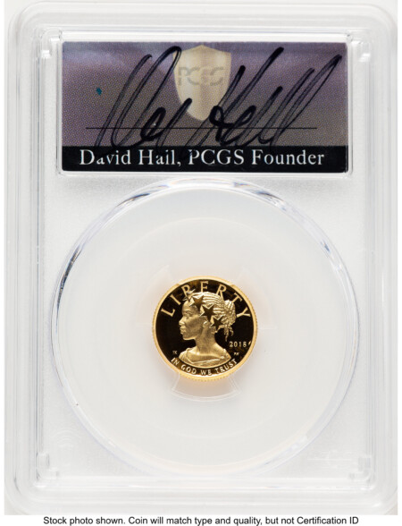 2018-W G$10 American Liberty High Relief, DC WP Mint Hoard David Hall 70 PCGS