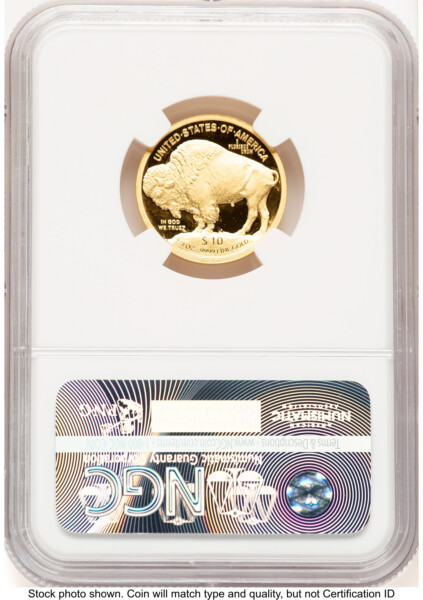 2008-W Proof Gold Buffalo 1/4 oz Mike Castle 70 NGC