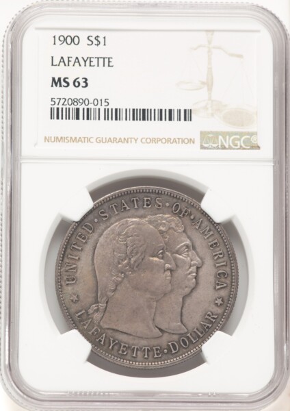 1900  Lafayette Dollar, MS 63 NGC