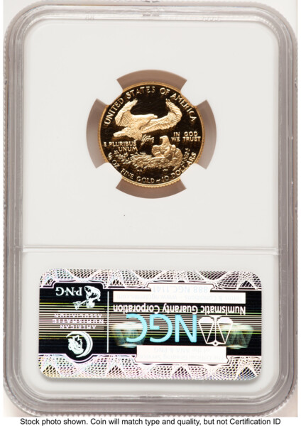 1992-P Proof Gold Eagle 1/4 oz Brown Label 70 NGC