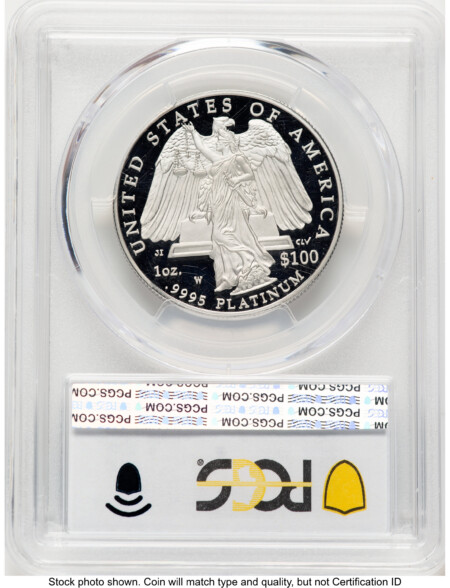 2008-W Proof Platinum Eagle 1 oz Blue Gradient 70 PCGS