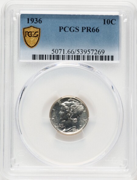 1936 10C PCGS Secure 66 PCGS