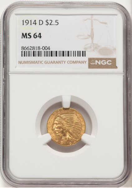 1914-D $2 1/2 64 NGC