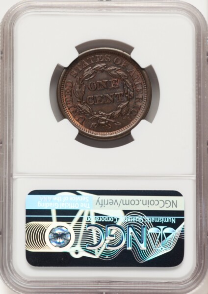 1846 1C Medium Date, N-11, MS, BN 64 NGC