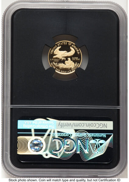 2020-W Proof Gold Eagle 1/10 oz Miles Standish Blk Core 70 NGC