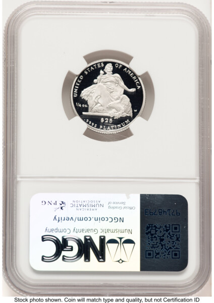 2004-W Proof Platinum Eagle 1/4 oz Brown Label 70 NGC