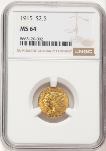1915 $2 1/2 64 NGC