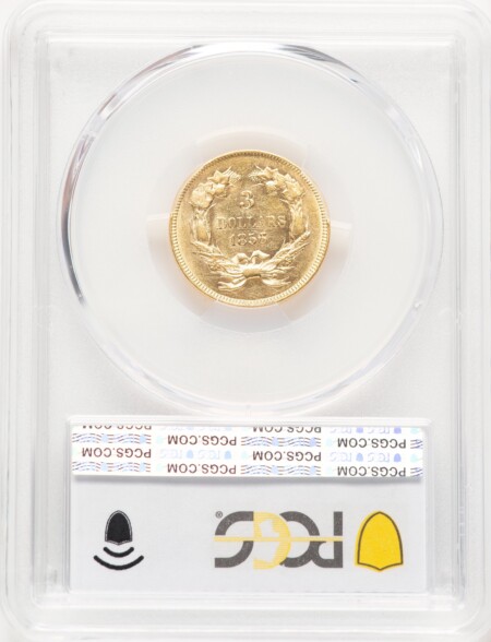 1856 $3 PCGS Secure 58 PCGS