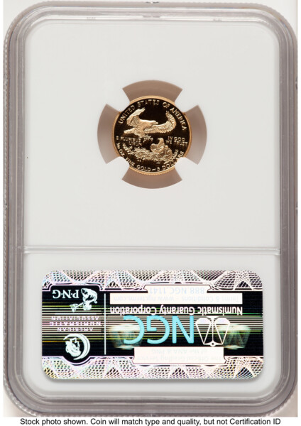 1997-W Proof Gold Eagle 1/10 oz Brown Label 70 NGC