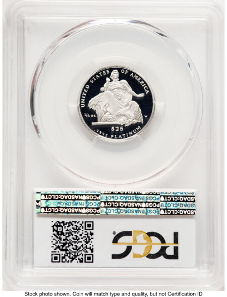 2004-W Proof Platinum Eagle 1/4 oz Blue Gradient 70 PCGS