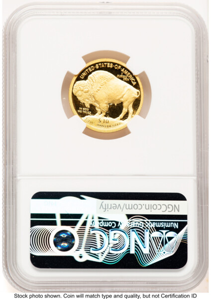 2008-W Proof Gold Buffalo 1/4 oz Brown Label 70 NGC