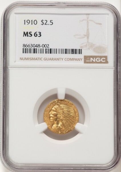 1910 $2 1/2 63 NGC