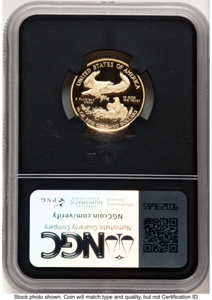 2017-W Proof Gold Eagle 1/4 oz Anna Cabral Prestige Treasurer Series Blk Core 70 NGC
