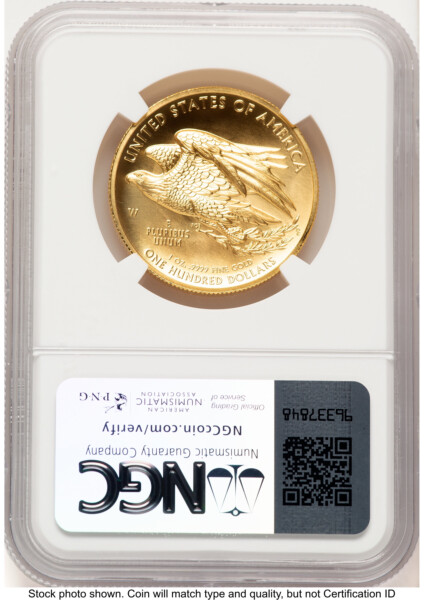 2015-W G$100 American Liberty High Relief Kenneth Bressett/Jeff Garrett Red Book 70 NGC