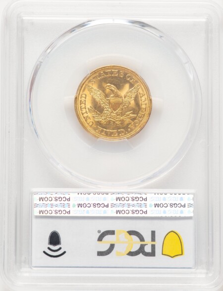 1848 $5 PCGS Secure Blue Gradient 64 PCGS