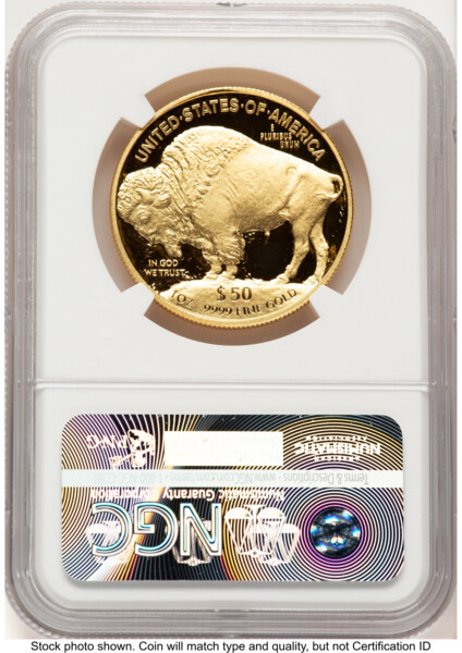 2017-W Proof Gold Buffalo 1 oz Bison Label 70 NGC