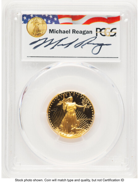 1988-P Proof Gold Eagle 1/4 oz Reagan Legacy Series Michael Reagan 70 PCGS