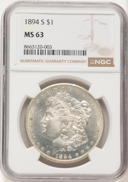 1894-S S$1 63 NGC