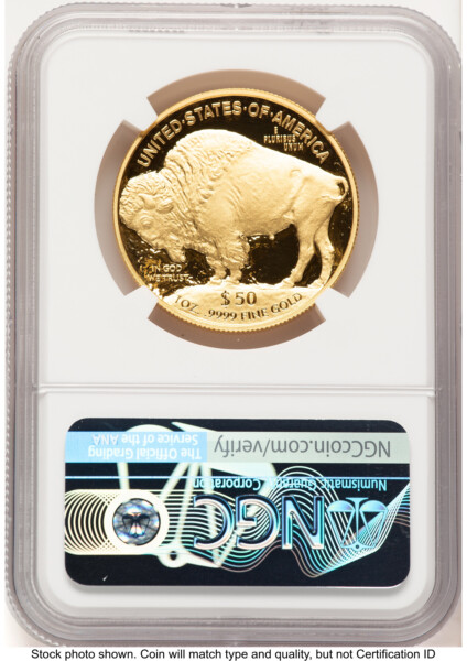 2021-W Proof Gold Buffalo 1 oz FDI Kenneth Bressett Red Book 70 NGC