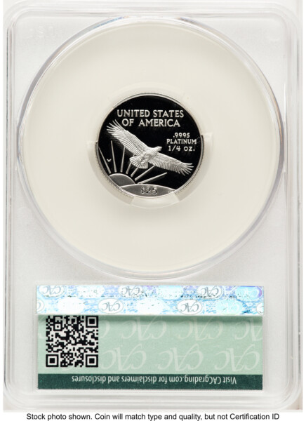1997-W Proof Platinum Eagle 1/4 oz Non Designation 70 CACG
