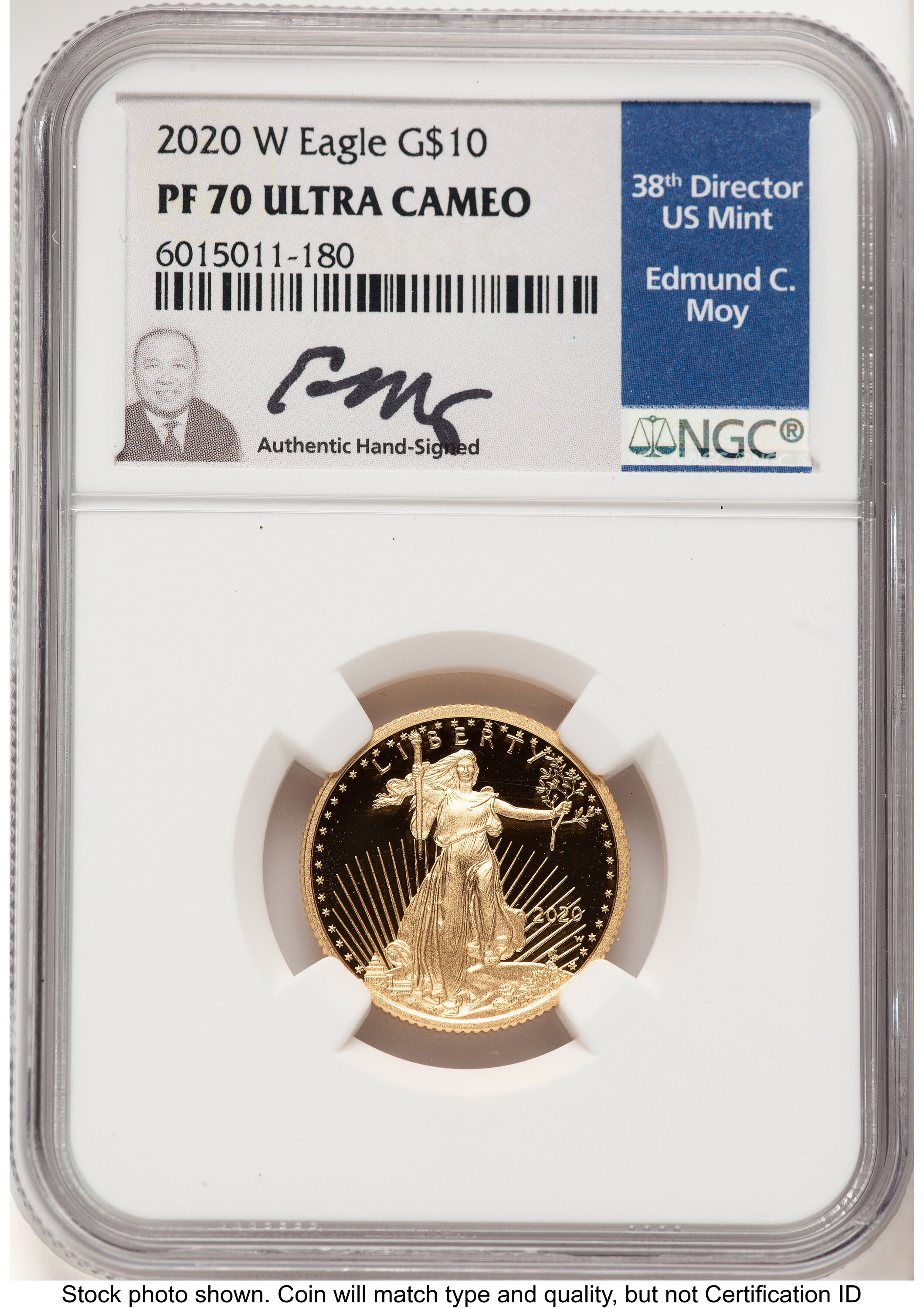 2020-W Proof Gold Eagle 1/4 oz Ed Moy 70 NGC