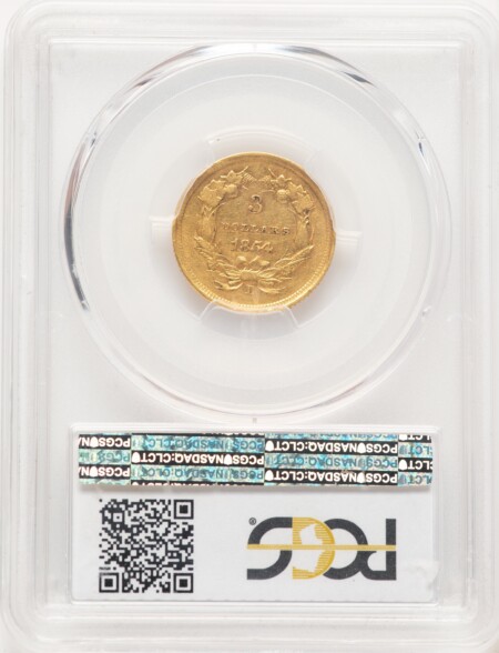 1854-D $3 PCGS Secure 55 PCGS