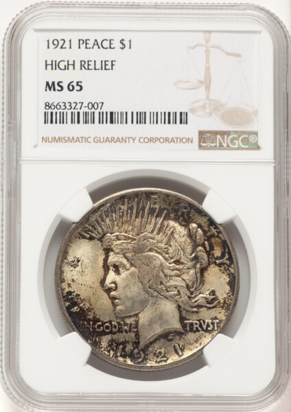 1921 S$1 Peace, MS 65 NGC