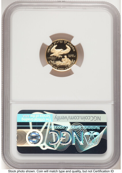 2021-W Type 1 Proof Gold Eagle 1/10 oz ER Mike Castle 70 NGC