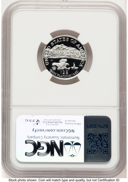 2002-W Proof Platinum Eagle 1/4 oz Brown Label 70 NGC