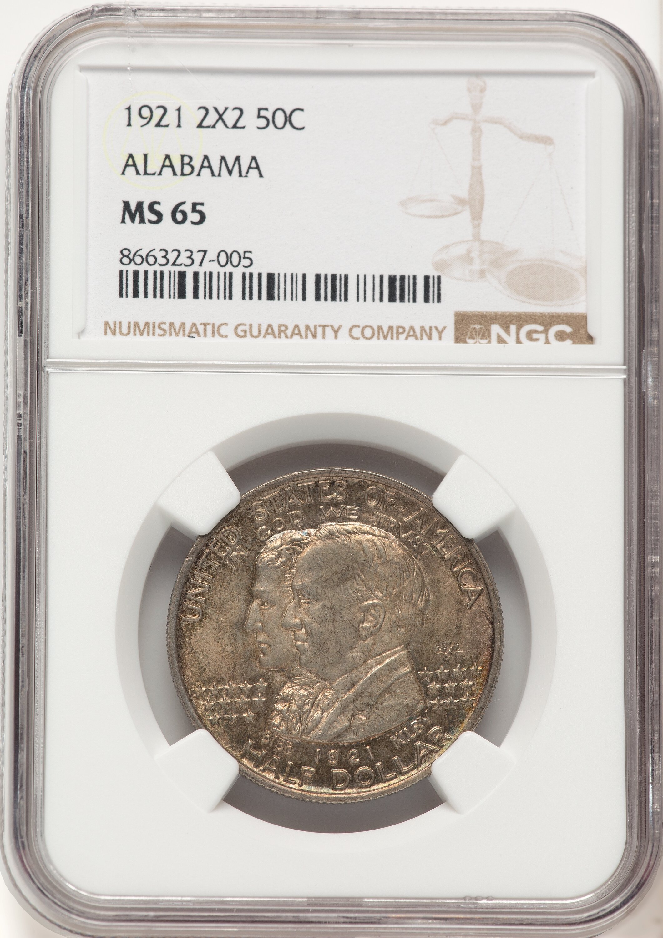 1921 50C Alabama 2X2, MS 65 NGC