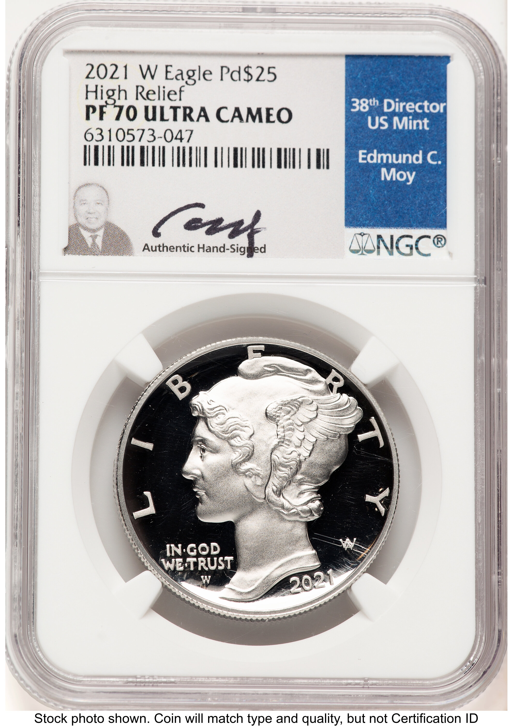 2021-W Palladium Eagle 1 oz, PR Ed Moy 70 NGC
