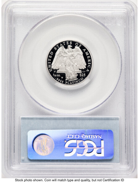 2008-W Proof Platinum Eagle 1/4 oz Blue Label 70 PCGS