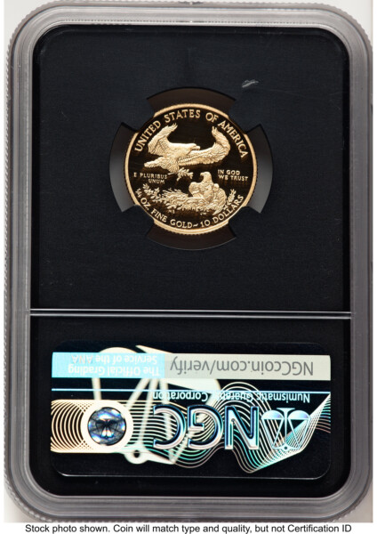 2014-W Proof Gold Eagle 1/4 oz Miles Standish Blk Core 70 NGC