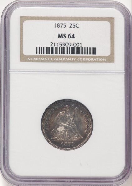 1875 25C 64 NGC