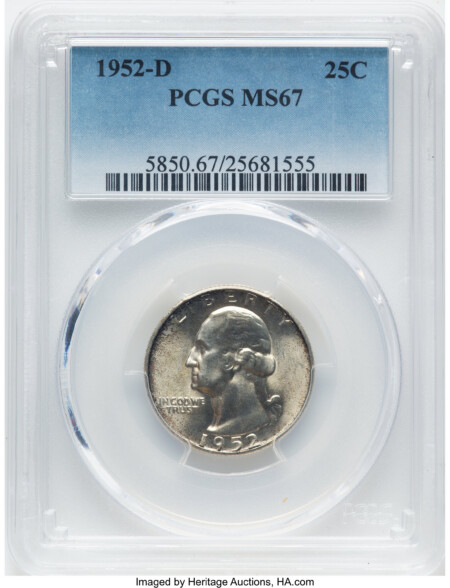 1952-D 25C 67 PCGS