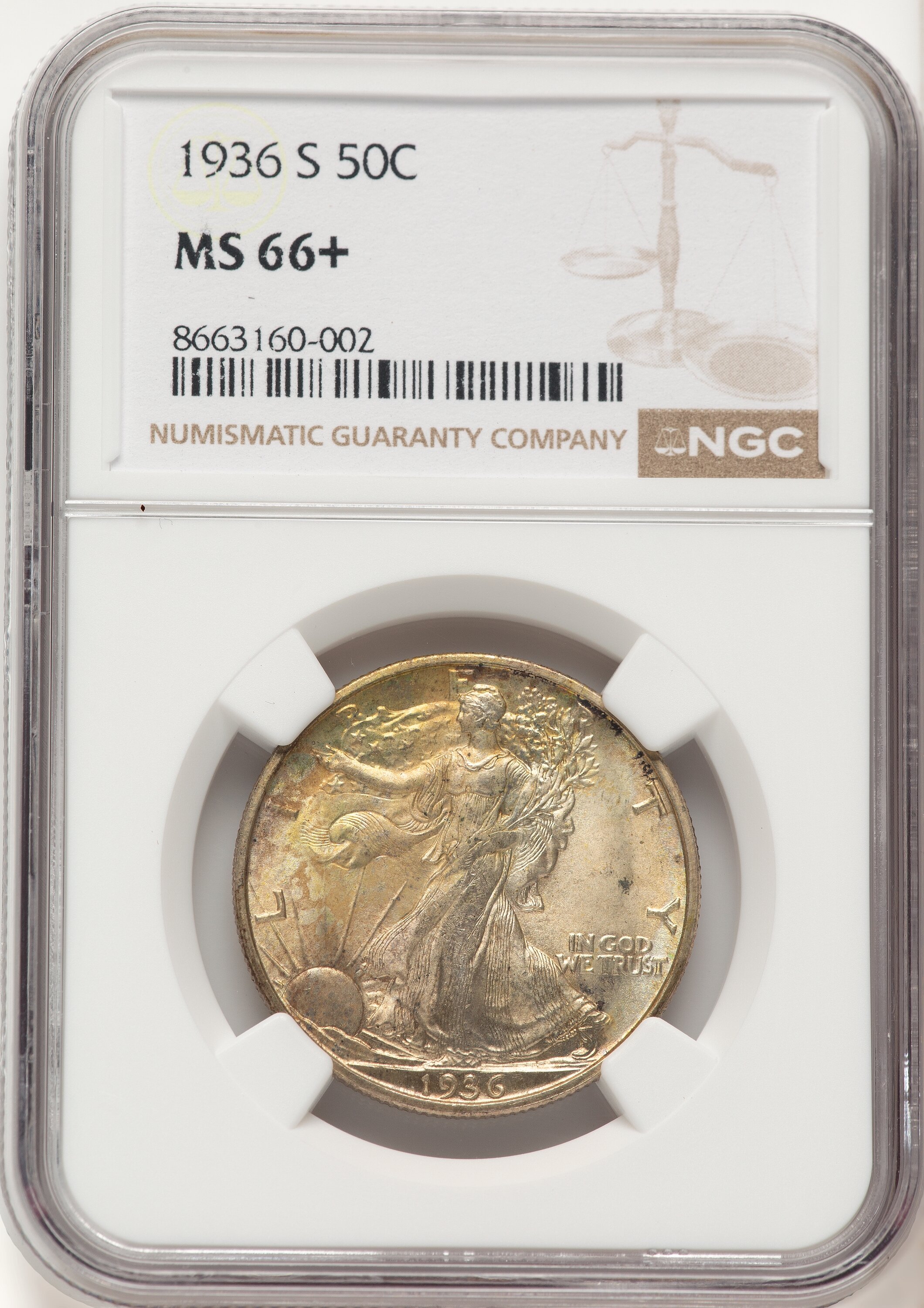 1936-S 50C NGC Plus 66 NGC