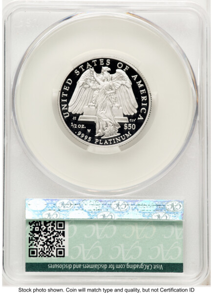 2008-W Proof Platinum Eagle 1/2 oz Non Designation 70 CACG