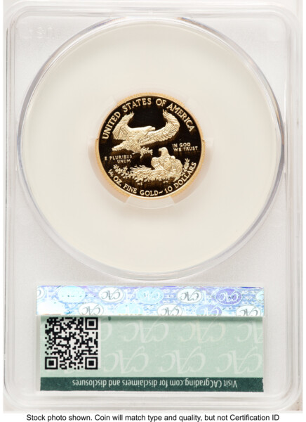 2017-W Proof Gold Eagle 1/4 oz First Delivery 70 CACG