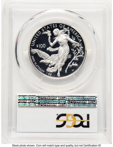 2016-W Proof Platinum Eagle 1 oz Blue Gradient 70 PCGS