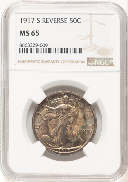 1917-S 50C REVERSE 65 NGC